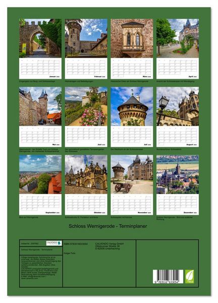 Produktbild: Schloss Wernigerode - Terminplaner (Wandkalender 2026 DIN A3 hoch), CALVENDO Monatskalender