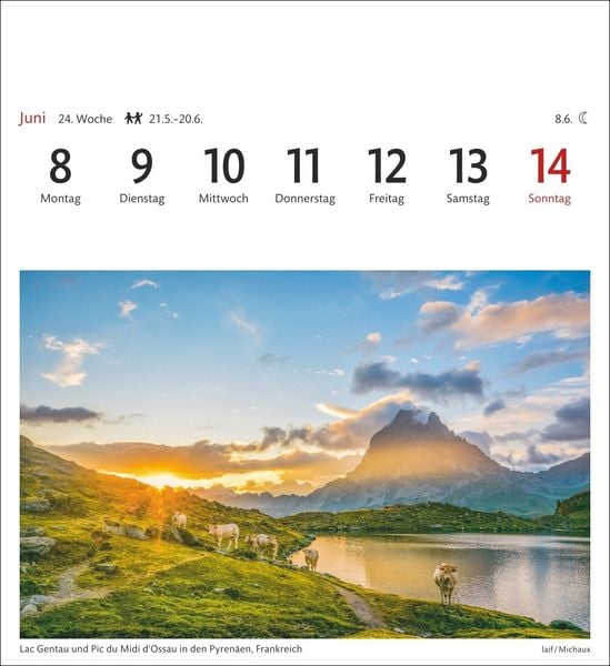 Produktbild: Traumziele Sehnsuchtskalender 2026 - Wochenkalender mit 53 Postkarten
