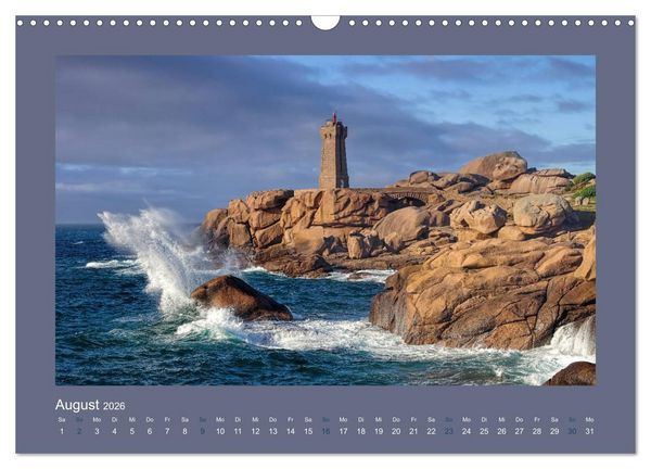Produktbild: Leuchtt&uuml;rme - Wegweiser an der bretonischen K&uuml;ste (Wandkalender 2026 DIN A3 quer), CALVENDO Monatskalender