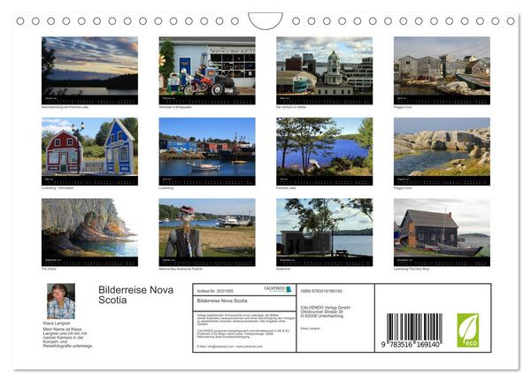 Produktbild: Bilderreise Nova Scotia (Wandkalender 2026 DIN A4 quer), CALVENDO Monatskalender