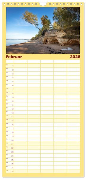 Produktbild: Familienplaner 2026 - Traumhaftes Baltikum mit 5 Spalten (Wandkalender, 21 x 45 cm) CALVENDO