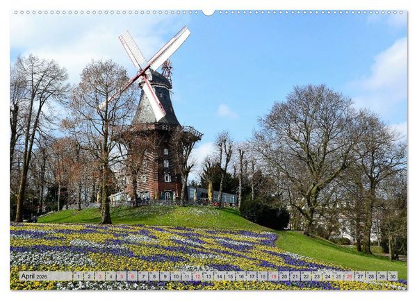 Produktbild: Hansestadt Bremen - Ein Stadtstaat an der Weser (hochwertiger Premium Wandkalender 2026 DIN A2 quer), Kunstdruck in Hochglanz