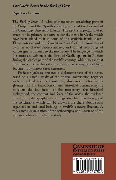 Produktbild: The Gaelic Notes in the Book of Deer