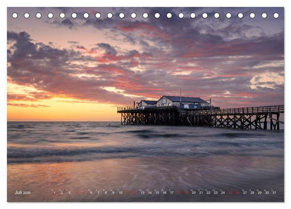 Produktbild: Nordseeurlaub in St. Peter-Ording (Tischkalender 2026 DIN A5 quer), CALVENDO Monatskalender