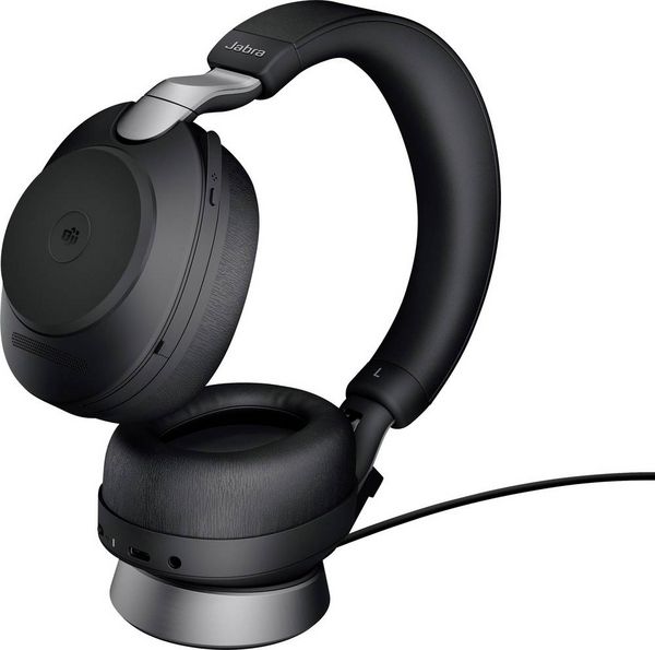 Produktbild: Jabra Evolve2 85 MS Over Ear Headset Bluetooth&reg;, kabelgebunden Stereo Schwarz Mikrofon-Rauschunterdr&uuml;ckung Lautst&auml;rkeregelung