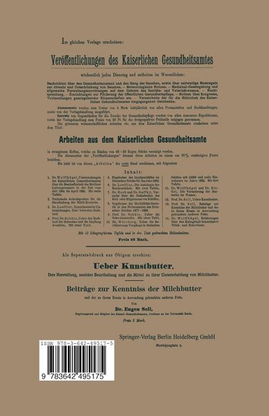 Produktbild: Das Kaiserliche Gesundheitsamt