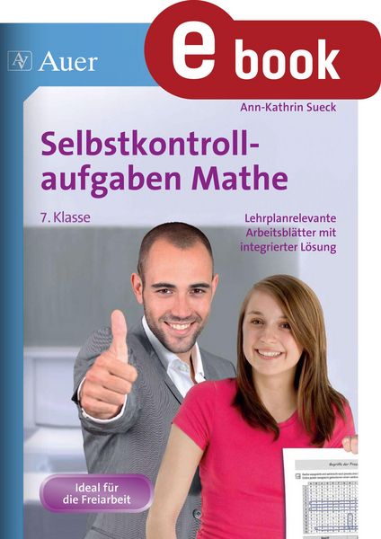 Produktbild: Selbstkontrollaufgaben Mathematik Klasse 7