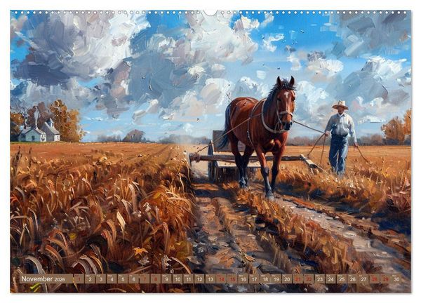 Produktbild: Life on a Farm in Old America (Wall Calendar 2026 DIN A2 landscape), CALVENDO 12 Month Wall Calendar
