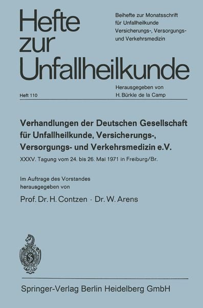 Produktbild: Verhandlungen der Deutschen Gesellschaft f&uuml;r Unfallheilkunde, Versicherungs-, Versorgungs- und Verkehrsmedizin e. V.