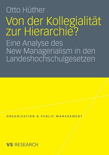Produktbild: Von der Kollegialit&auml;t zur Hierarchie?