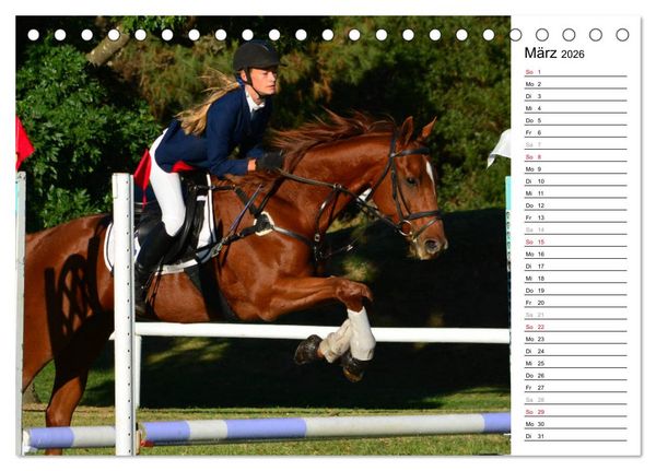 Produktbild: Mein Reitsport Kalender (Tischkalender 2026 DIN A5 quer), CALVENDO Monatskalender