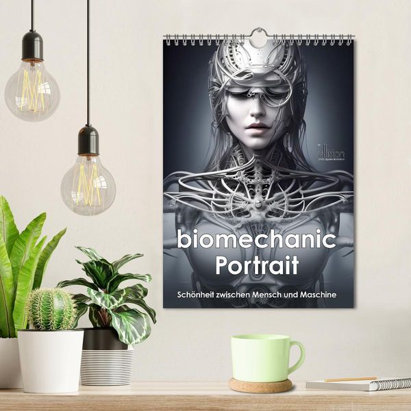 Produktbild: Biomechanic Portrait - Sch&ouml;nheit zwischen Mensch und Maschine (Wandkalender 2026 DIN A4 hoch), CALVENDO Monatskalender