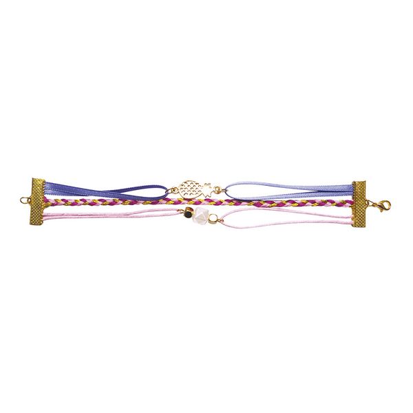 Produktbild: Bastel-Schmuckset f&uuml;r Kinder mit 2 Boh&egrave;me-Armb&auml;ndern