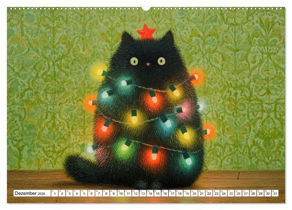 Produktbild: Gute Laune Katzen (hochwertiger Premium Wandkalender 2026 DIN A2 quer), Kunstdruck in Hochglanz