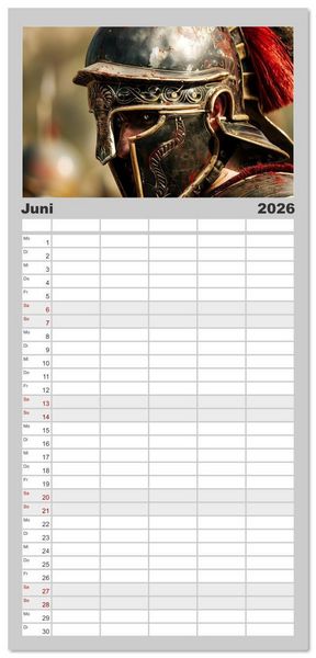 Produktbild: Familienplaner 2026 - Unbeugsame Herzen mit 5 Spalten (Wandkalender, 21 x 45 cm) CALVENDO