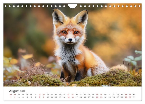 Produktbild: Wild und weich - Die zauberhafte Welt der Rotf&uuml;chse (Wandkalender 2026 DIN A4 quer), CALVENDO Monatskalender