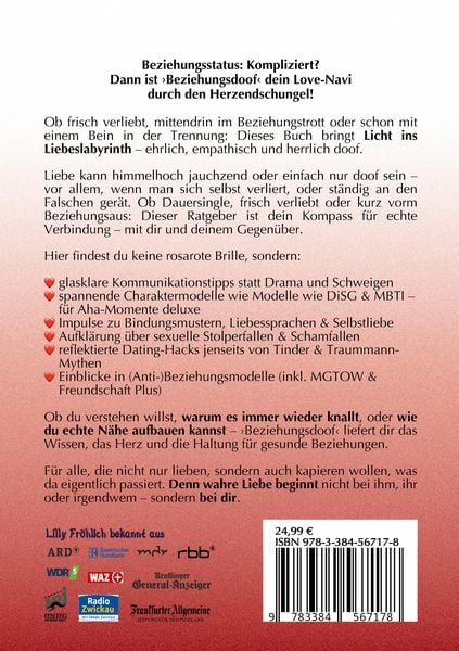 Produktbild: Beziehungsdoof - Dein Schl&uuml;ssel zu erf&uuml;llten Beziehungen: Ein umfassender Ratgeber zu Liebessprachen, Beziehungsmodellen und den Geheimnissen der roma