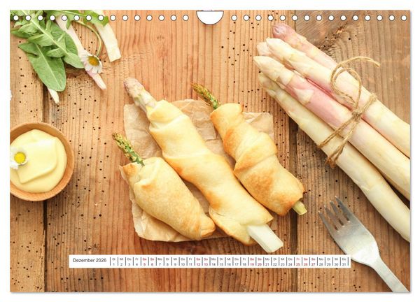 Produktbild: K&ouml;stlicher Spargel (Wandkalender 2026 DIN A4 quer), CALVENDO Monatskalender