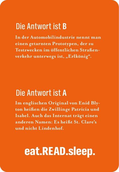Produktbild: eat.READ.sleep - DAS B&uuml;cher-Quiz