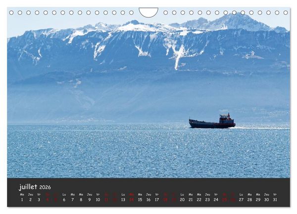 Produktbild: Au fil de l'eau... LAC LEMAN (Calendrier mural 2026 DIN A4 vertical), CALVENDO calendrier mensuel
