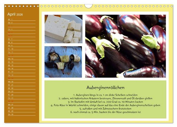 Produktbild: Meine Mallorca Rezepte (Wandkalender 2026 DIN A3 quer), CALVENDO Monatskalender
