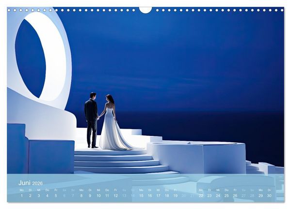 Produktbild: Santorini, Griechenland -Romatische Abendstimmung- (Wandkalender 2026 DIN A3 quer), CALVENDO Monatskalender