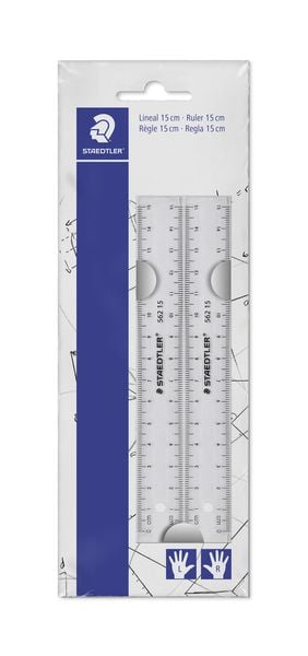 STAEDTLER Lineal Mars 562 PB, Länge 15 cm, 2er Set