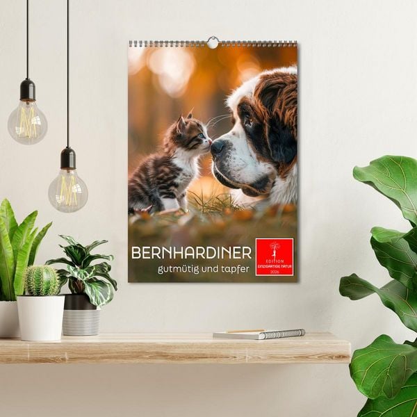 Produktbild: Bernhardiner - gutm&uuml;tig und tapfer (Wandkalender 2026 DIN A3 hoch), CALVENDO Monatskalender