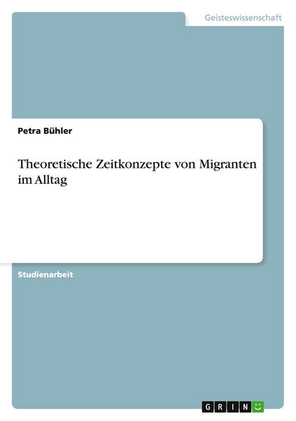 Produktbild: Theoretische Zeitkonzepte von Migranten im Alltag