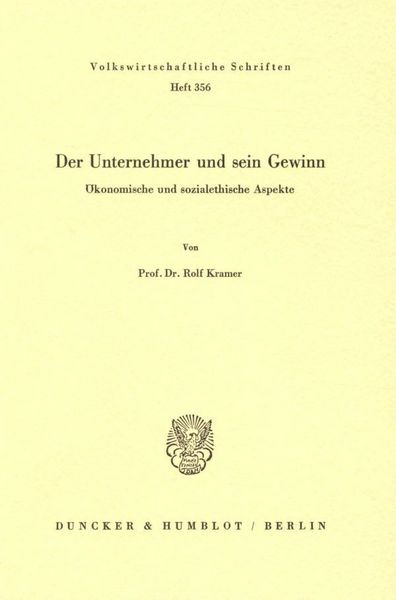 Produktbild: Der Unternehmer und sein Gewinn.