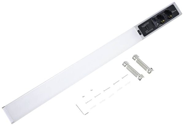 Produktbild: Sygonix LED-Unterbauleuchte SMD LED 18W Neutralwei&szlig; Silber, Wei&szlig;