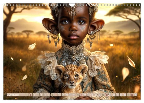 Produktbild: Elfenkinder und ihre Freunde - Magie und Natur im Einklang (Wandkalender 2026 DIN A3 quer), CALVENDO Monatskalender