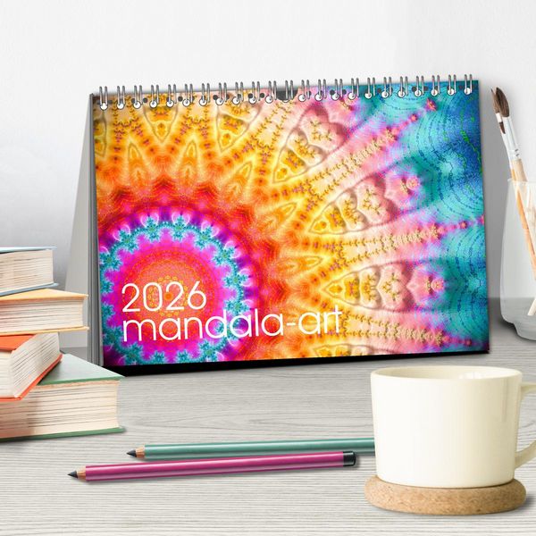 Produktbild: mandala-art (Tischkalender 2026 DIN A5 quer), CALVENDO Monatskalender