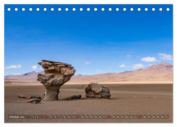 Produktbild: Peru und Bolivien - Traumlandschaften (Tischkalender 2026 DIN A5 quer), CALVENDO Monatskalender