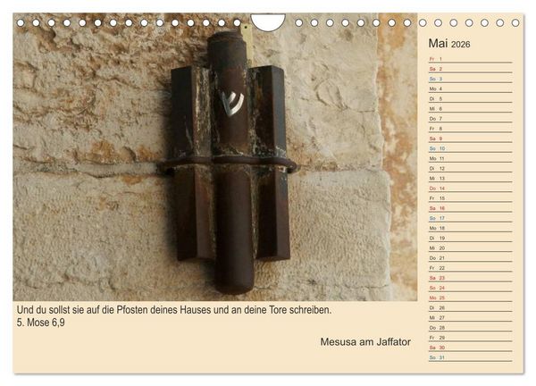 Produktbild: Jerusalem mit Bibelversen / Geburtstagsplaner (Wandkalender 2026 DIN A4 quer), CALVENDO Monatskalender