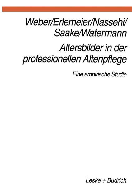 Produktbild: Altersbilder in der professionellen Altenpflege