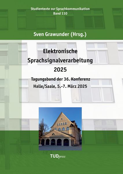 Produktbild: Elektronische Sprachsignalverarbeitung 2025