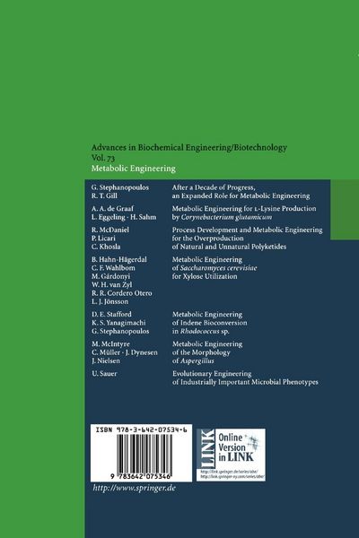 Produktbild: Metabolic Engineering