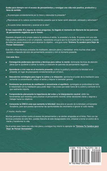 Produktbild: Entrena tu Cerebro para Dejar de Pensar Demasiado