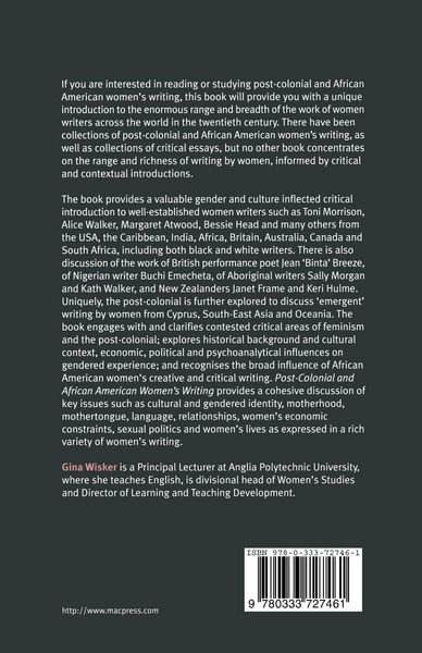 Produktbild: Post-Colonial and African American Women's Writing