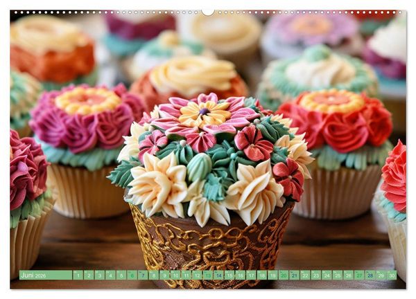 Produktbild: Cupcakes - die s&uuml;&szlig;e Verf&uuml;hrung (hochwertiger Premium Wandkalender 2026 DIN A2 quer), Kunstdruck in Hochglanz