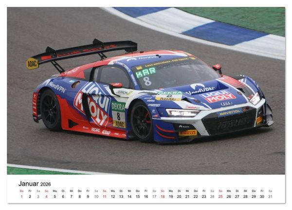 Produktbild: Die Vier Ringe im Motorsport (Tischkalender 2026 DIN A5 quer), CALVENDO Monatskalender