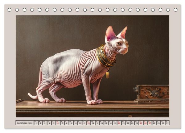 Produktbild: Sphinx Katzen. Eleganz auf leisen Pfoten (Tischkalender 2026 DIN A5 quer), CALVENDO Monatskalender