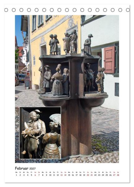 Produktbild: Wangen im Allg&auml;u und seine sch&ouml;nen Brunnen (Tischkalender 2027 DIN A5 hoch), CALVENDO Monatskalender