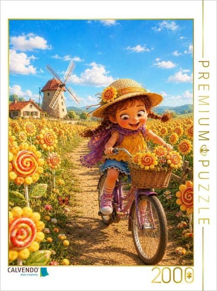 CALVENDO Puzzle Das Lolli Blumenfeld | 2000 Teile Lege-Größe 90x67cm Foto-Puzzle für glückliche Stunden
