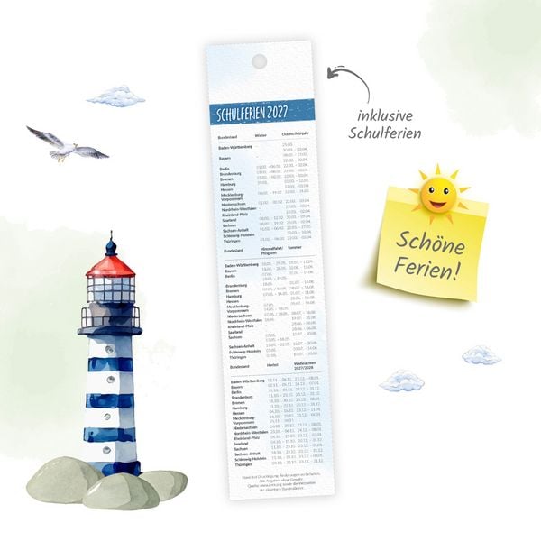 Produktbild: TR&Ouml;TSCH - Lesezeichenkalender K&uuml;stenliebe 2027