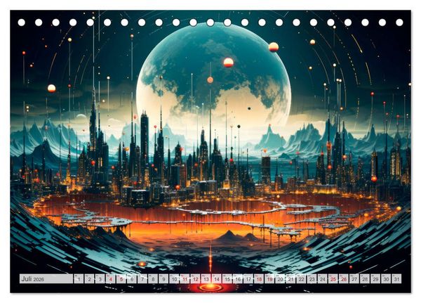 Produktbild: KI UND METAVERSE Algorithmen sowie virtuelle Realit&auml;t (Tischkalender 2026 DIN A5 quer), CALVENDO Monatskalender