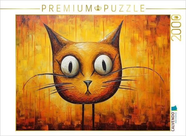 Produktbild: CALVENDO Puzzle Katze Im Stil von Salvador Dali II | 2000 Teile Lege-Gr&ouml;&szlig;e 90x67cm Foto-Puzzle f&uuml;r gl&uuml;ckliche Stunden