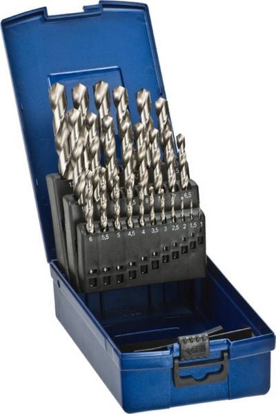 Produktbild: Kwb 205720 HSS Metall-Spiralbohrer-Set 25teilig 1 mm, 1.5 mm, 2 mm, 2.5 mm, 3 mm, 3.5 mm, 4 mm, 4.5 mm, 5 mm, 5.5 mm, 6 mm, 6.5