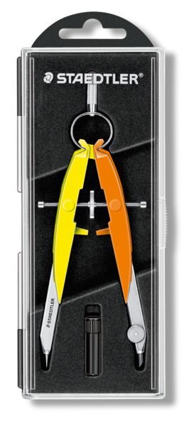 Produktbild: STAEDTLER Mars comfort 556, Pr&auml;zisions-Geometriezirkel, Zirkel, neon gelb/orange 556 00-N3